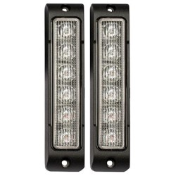 Set 2 stroboscoape auto LED dreptunghiulare Prime 2x6 LED-uri  